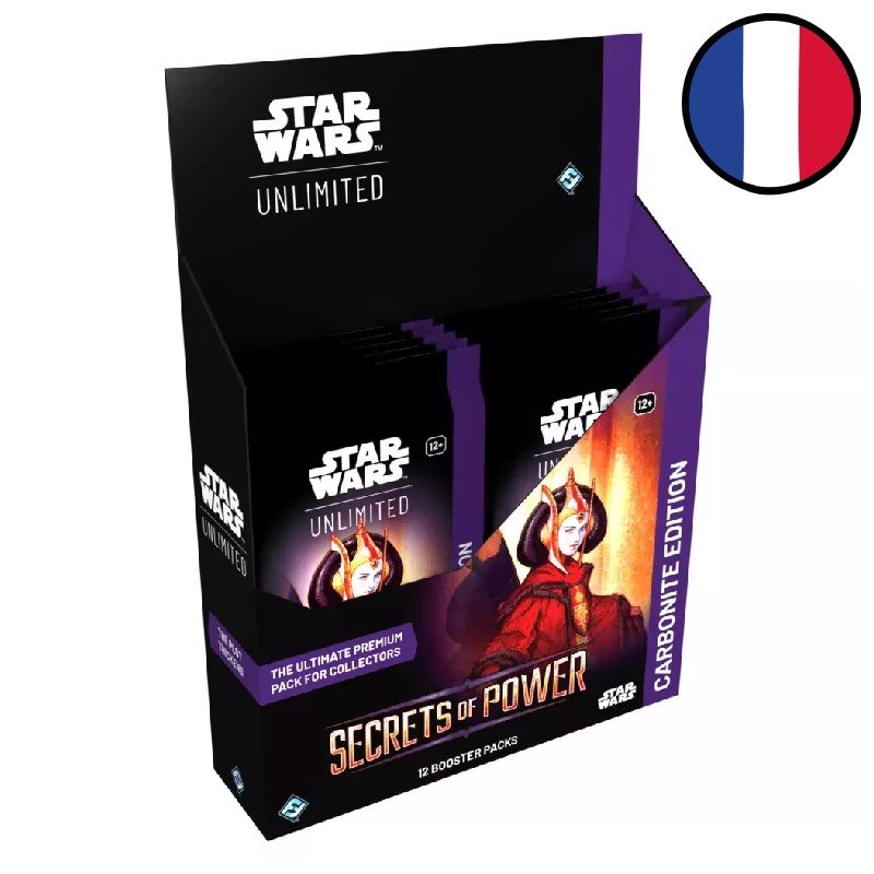Display of 12 Secrets of Power Booster Packs - Carbonite Edition - Star Wars Unlimited EN