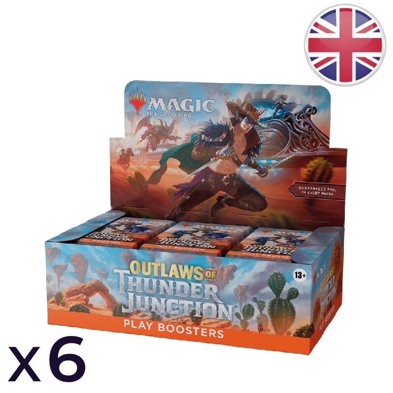 Outlaws of Thunder Junction Set of 6 Displays of 36 Play Boosters - Magic EN