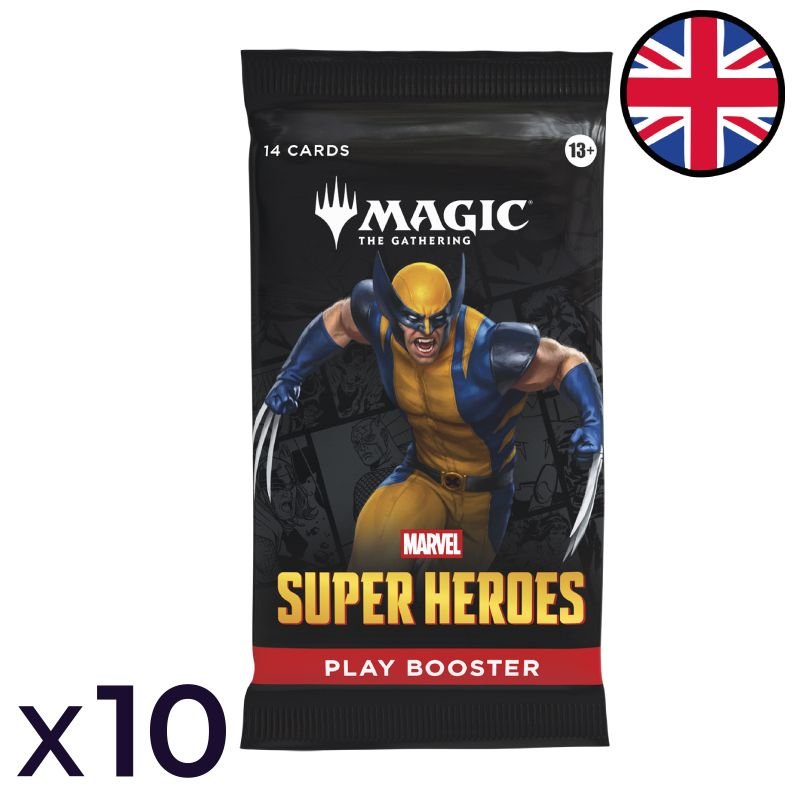 Lot de 10 boosters de jeu Marvel Super Heroes - Magic EN