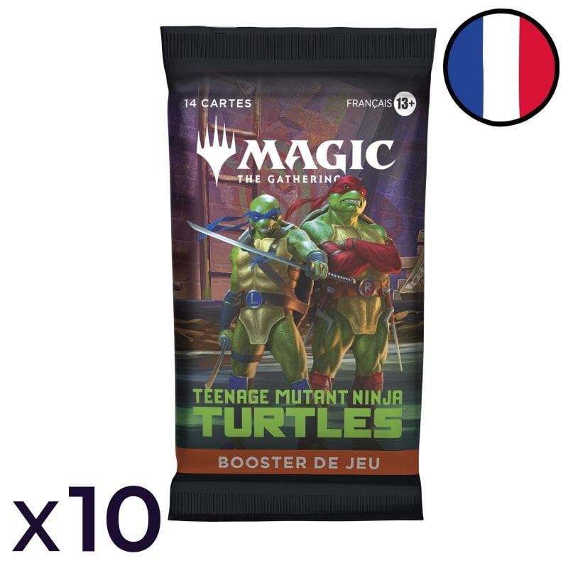 Lot de 10 boosters de jeu Les Tortues Ninja - Magic FR