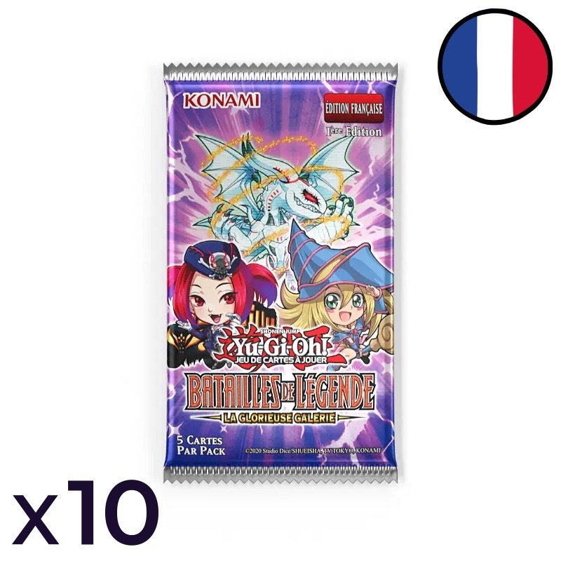 Lot de 10 boosters Batailles de Légende : La Glorieuse Galerie - Yu-Gi-Oh! FR