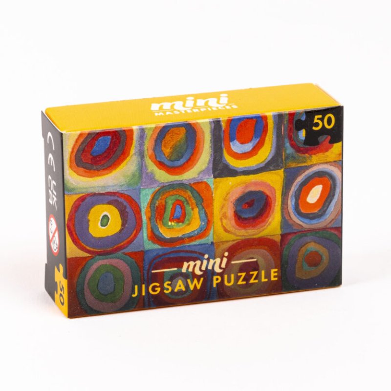 Jigsaw Puzzle 50 Pieces - Mini Squares with Concentric Circles - Professor Puzzle