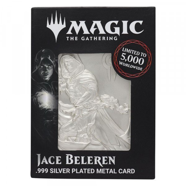 Carte en Métal Plaqué Argent Édition Limitée Jace Beleren - Magic
