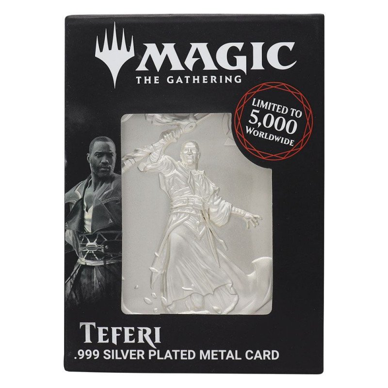 Limited Edition Silver Plated Metal Card Teferi - Magic
