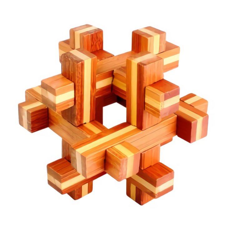 Cross in Prison - 3D Bamboo Brain Teaser Puzzle