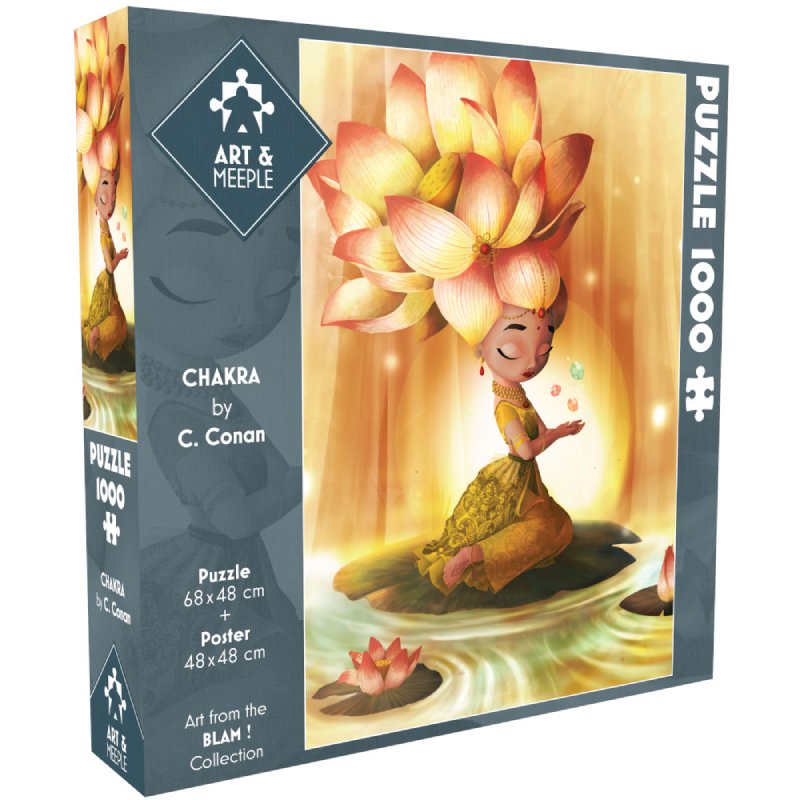 Jigsaw Puzzle 1000 Pieces - Art&Meeple Chakra by C. Conan - Tiki Editions