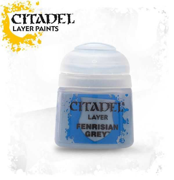 Pot of Layer Fenrisian Grey paint 12ml 22-68 - Citadel