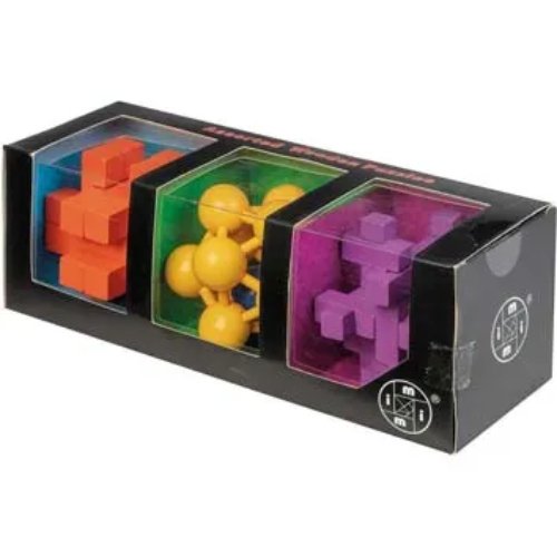Coffret Trois Casse-Têtes bois