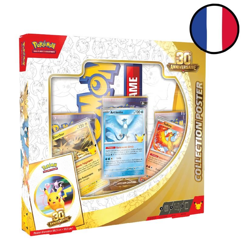Coffret Collection Poster 30e Anniversaire - Pokémon FR