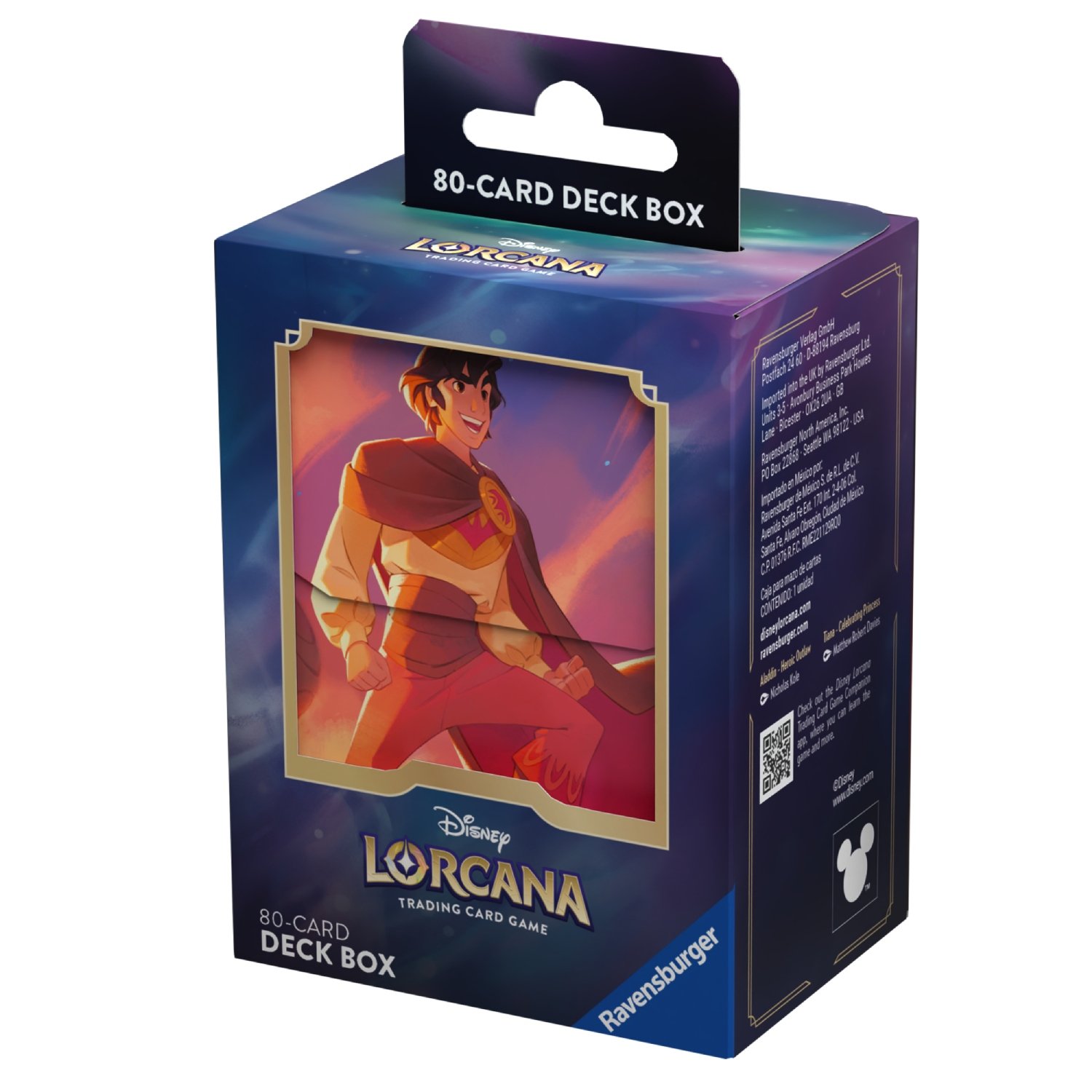 80+ Shimmering Skies Aladdin Deck Box - Disney Lorcana