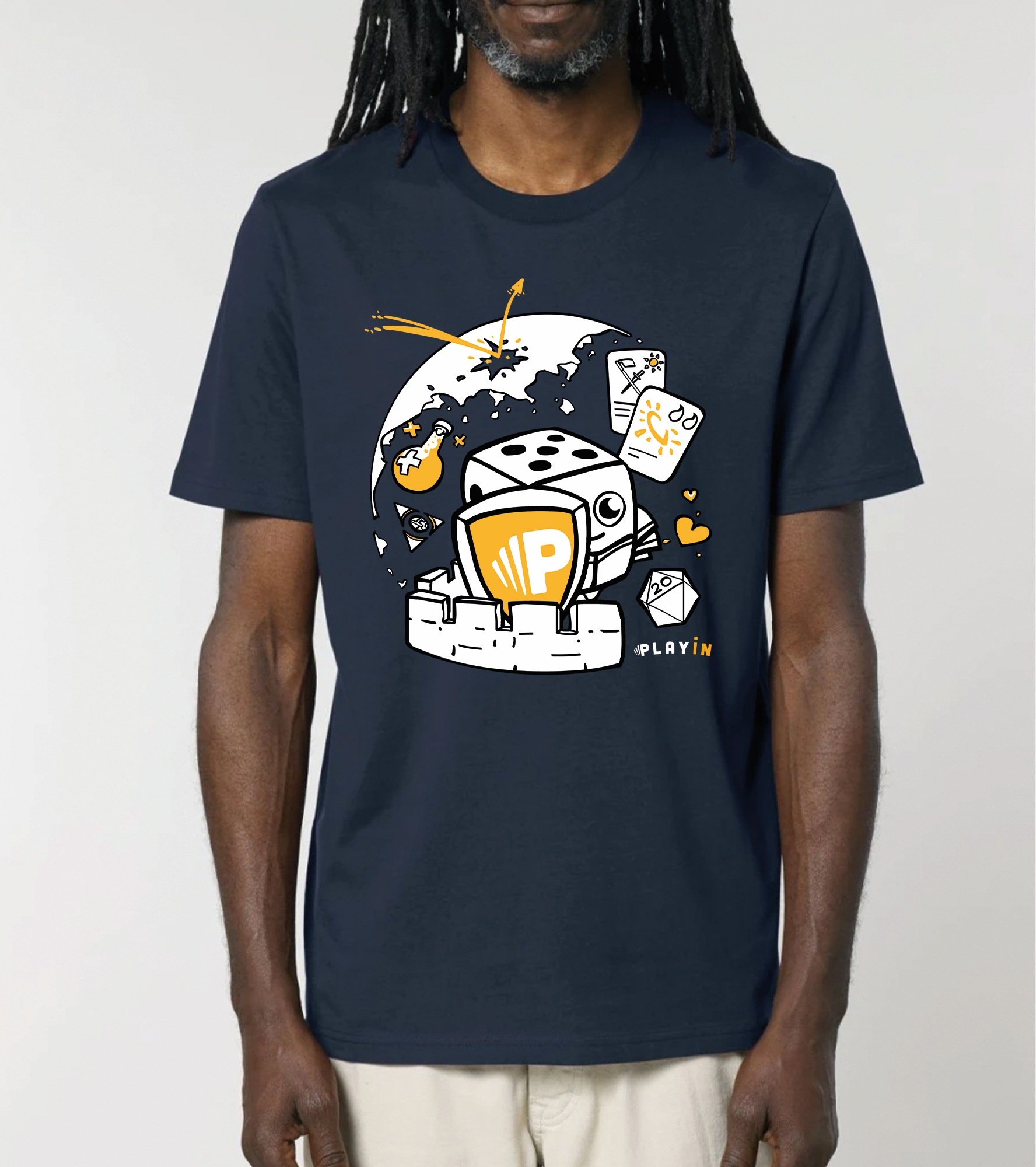 T-Shirt Playin Bleu Défenseur - Taille M