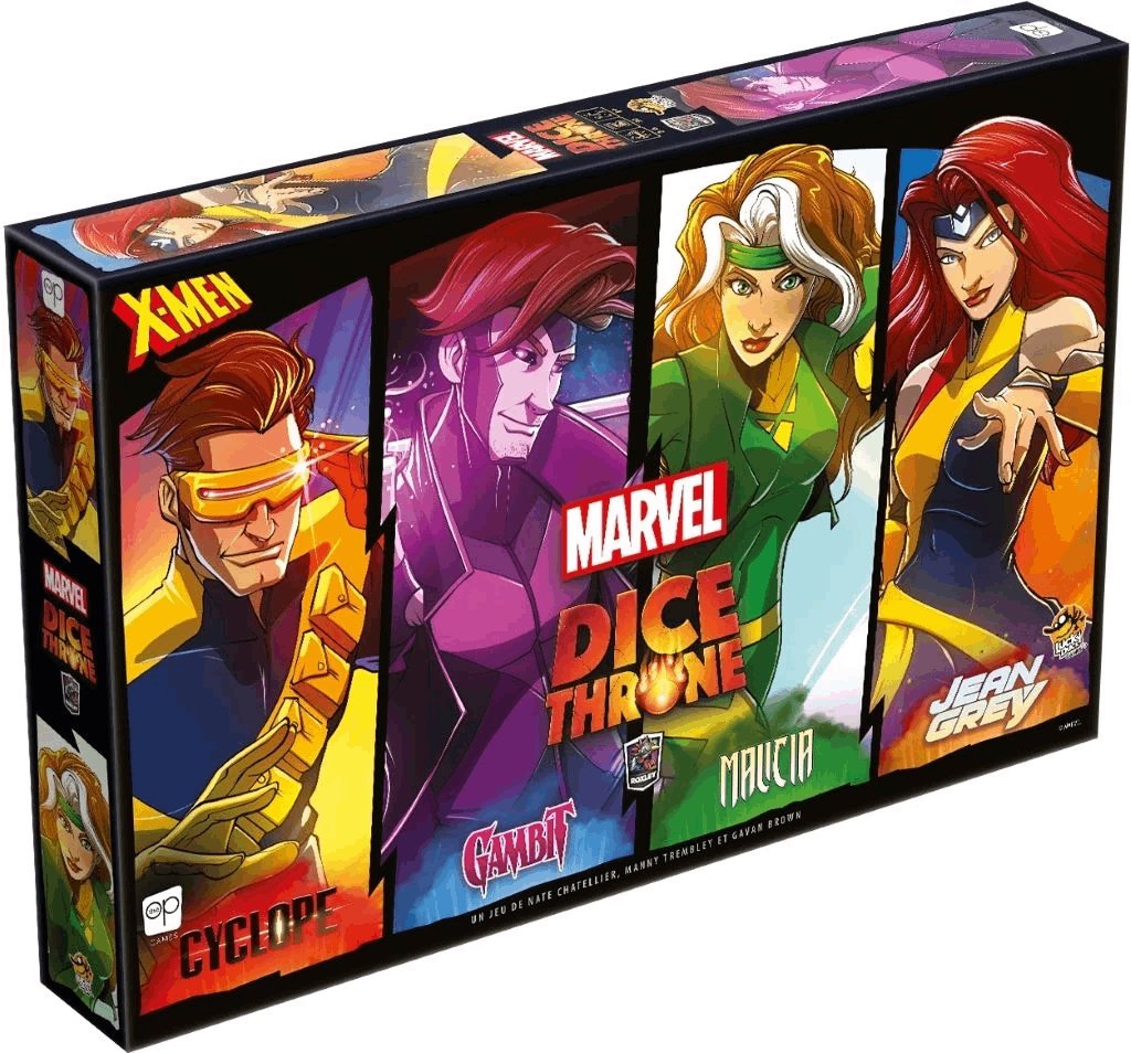 Dice Throne Marvel - X-Men : Cyclope, Gambit, Malicia, Jean Grey