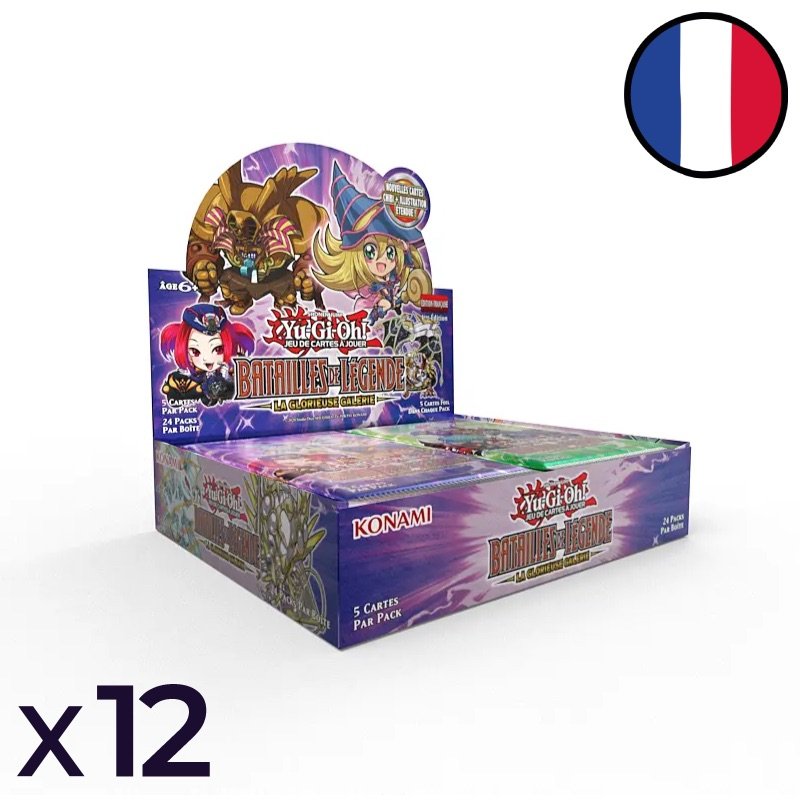 Lot de 12 boites de 24 boosters Batailles de Légende : La Glorieuse Galerie - Yu-Gi-Oh! FR