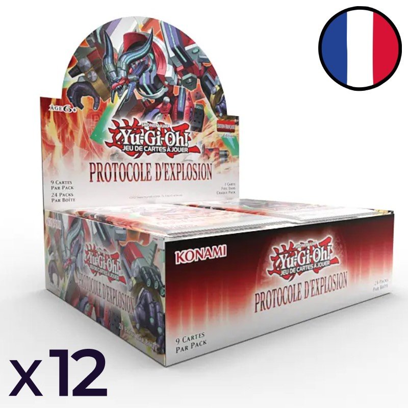 Set of 12 displays of 24 Burst Protocol Booster Packs - Yu-Gi-Oh! FR