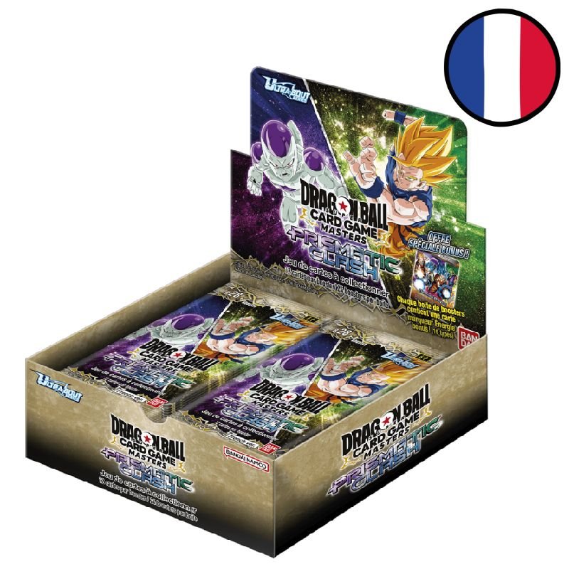 Display of 24 Ultra Bout Prismatic Clash booster packs - Dragon Ball FR