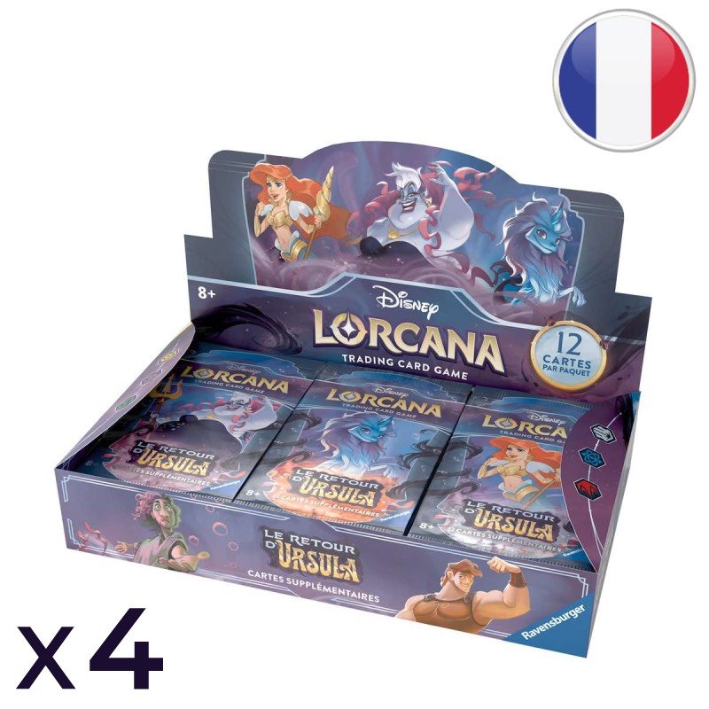 Lot de 4 Displays de 24 boosters Le Retour d'Ursula Chapitre 4 - Disney Lorcana FR