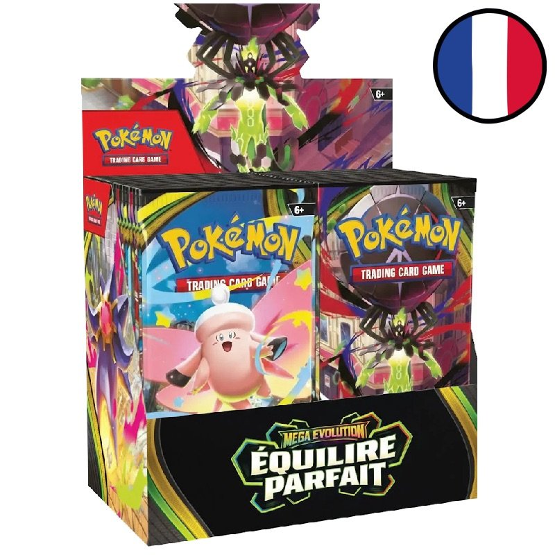 Display de 36 boosters Méga-Évolution – Équilibre Parfait - Pokémon FR