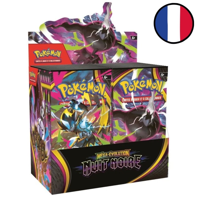 Display de 36 boosters Méga-Évolution – Nuit Noire - Pokémon FR