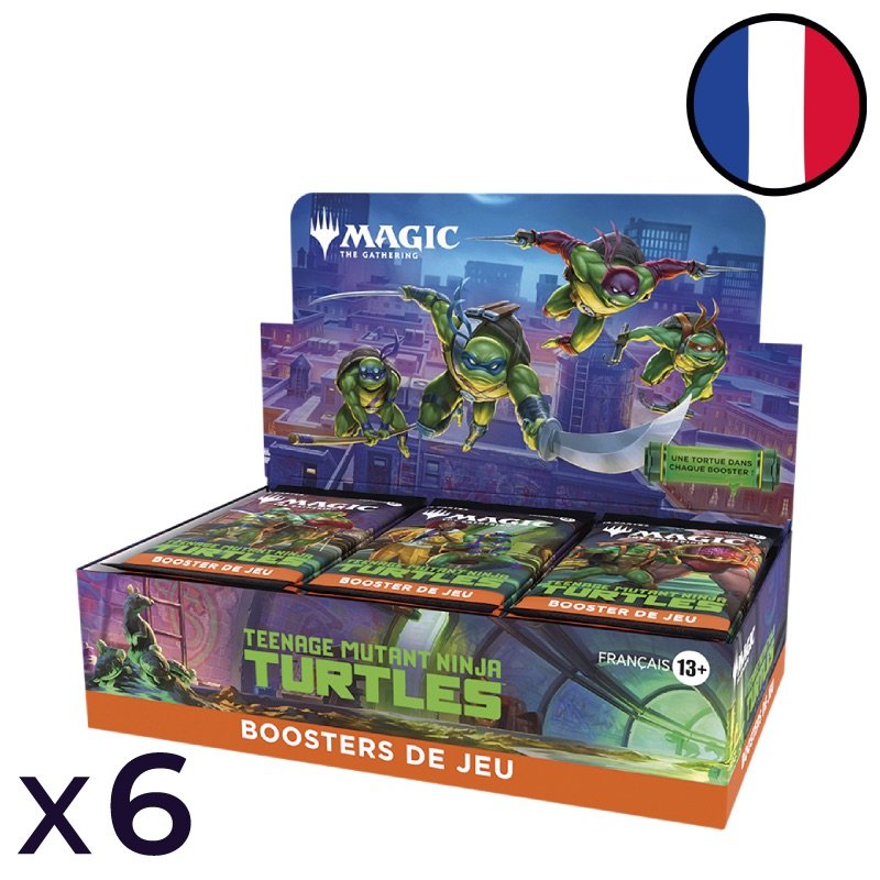 Lot de 6 boites de 30 boosters de jeu Les Tortues Ninja - Magic FR