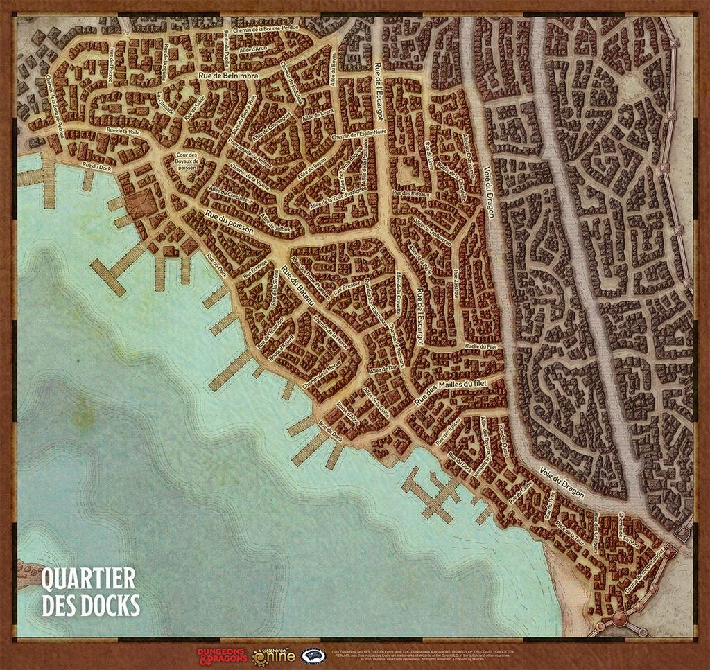 Donjons & Dragons 5e Ed - Waterdeep : Plans des Quartiers