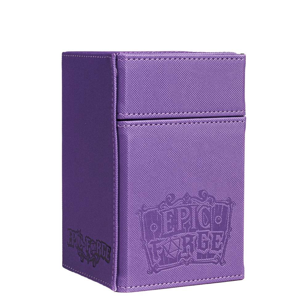 Double Deck Box 100 cartes et rangement Dés - Violet - Epic Forge
