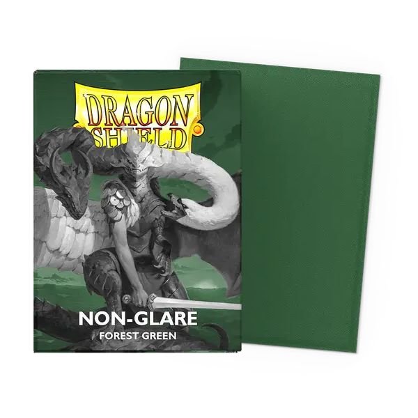 100 Pochettes Matte Non-Glare Format Standard Forest Green - Dragon Shield