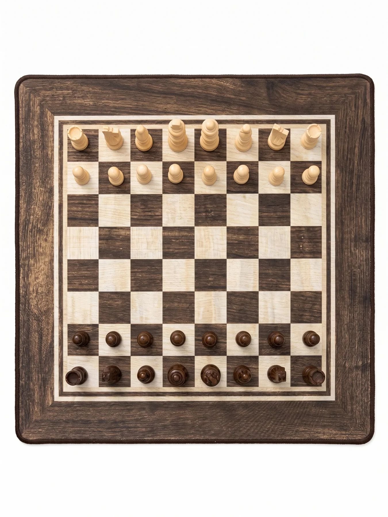 Jeu d'échec Tapis Néoprène 40x40 cm et Pièces en bois - Offline