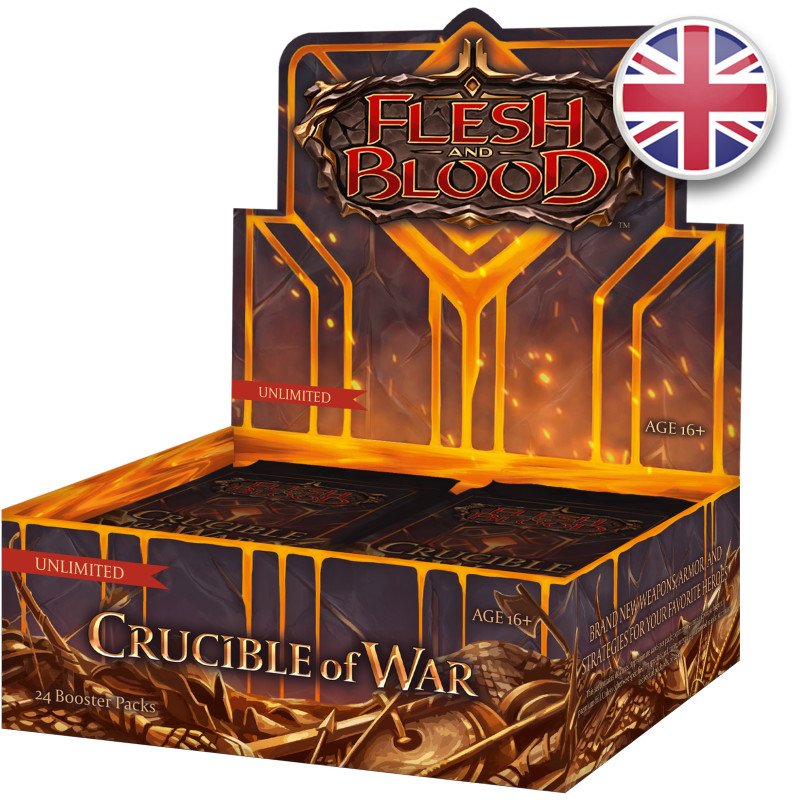 Display of 36 Crucible of War Unlimited booster packs - Flesh and Blood EN