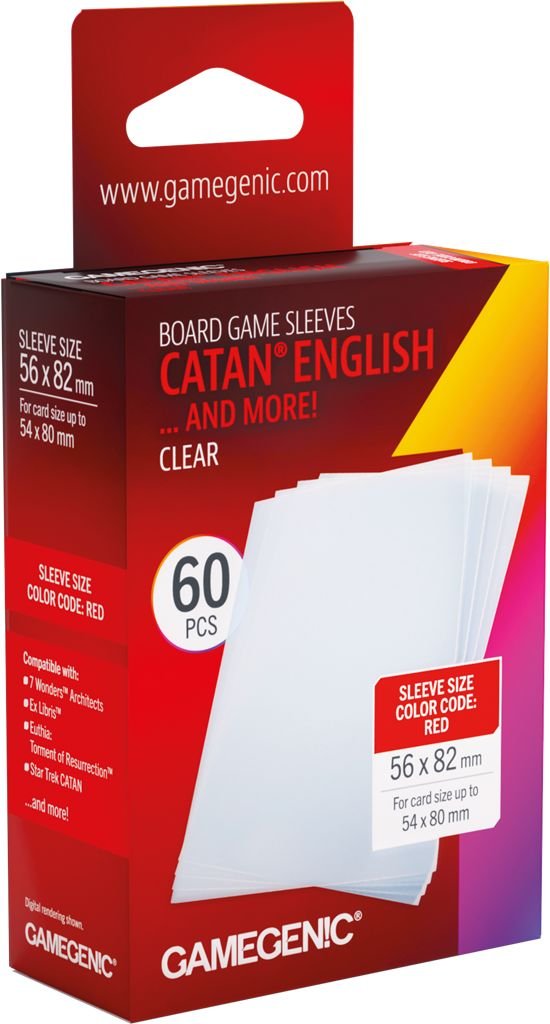 60 Pochettes Catan-Sized Prime 56 x 82 mm - Gamegenic