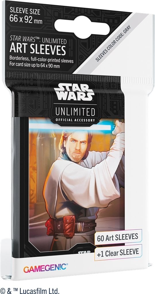60 + 1 Pochettes Art Star Wars Unlimited Obi-Wan 66 x 92 mm - Gamegenic