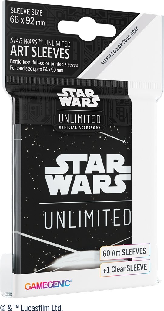 60 + 1 Star Wars Unlimited Card Back White Art Sleeves 66 x 92 mm - Gamegenic
