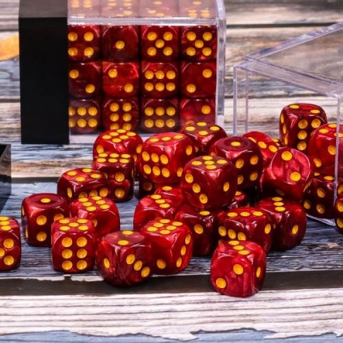 Dé 6 faces - Lot de 36 dés - 12mm - Rouge - Epic Forge