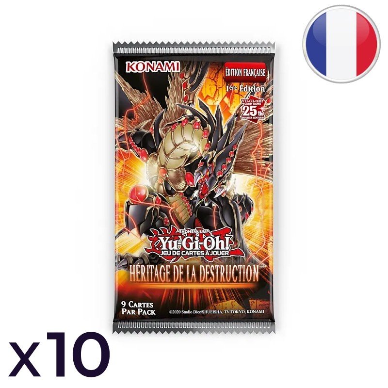 Set of 10 Legacy of Destruction Booster Packs - Yu-Gi-Oh! FR