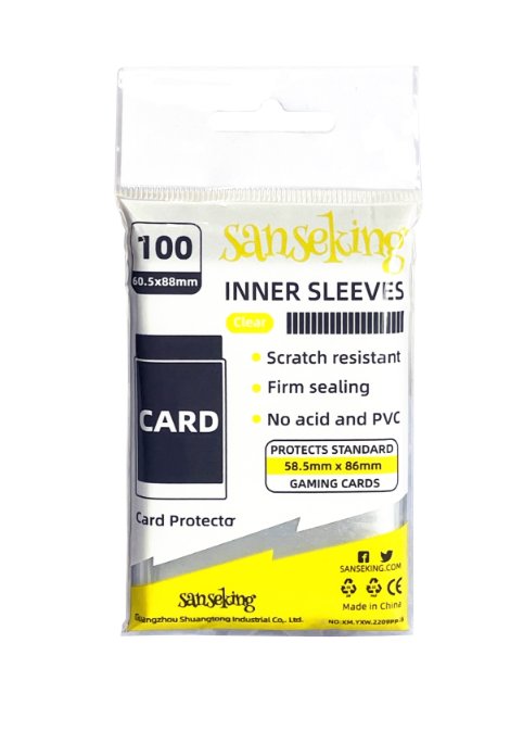 100 Inner Sleeves Japanese Size (60,5 x 88  mm) - Sanseking