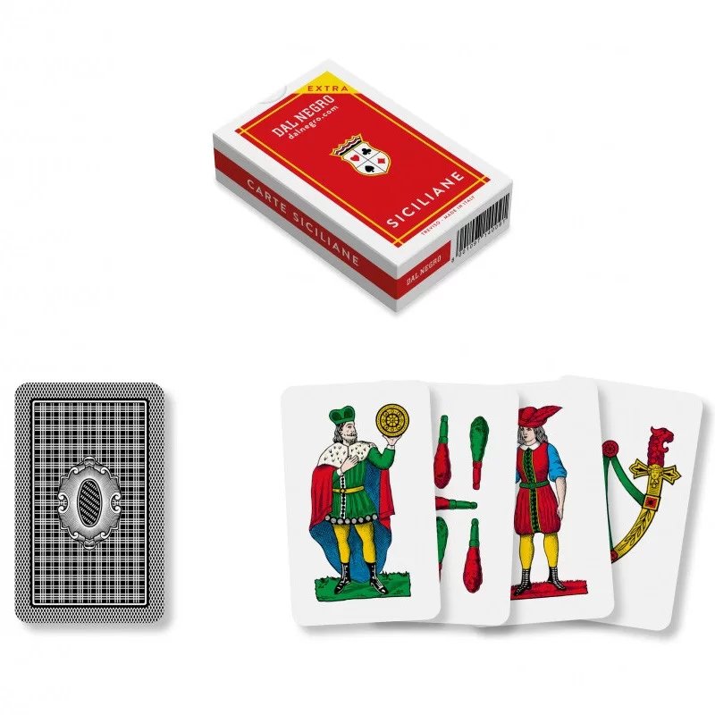 Jeu de cartes Siciliane dos rouge - Le Coq Impérial