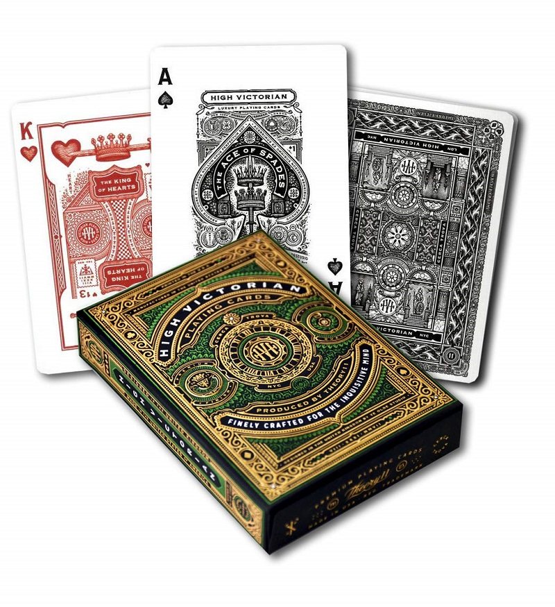 Jeu de 54 Cartes Premium High Victorian Green - Theory11