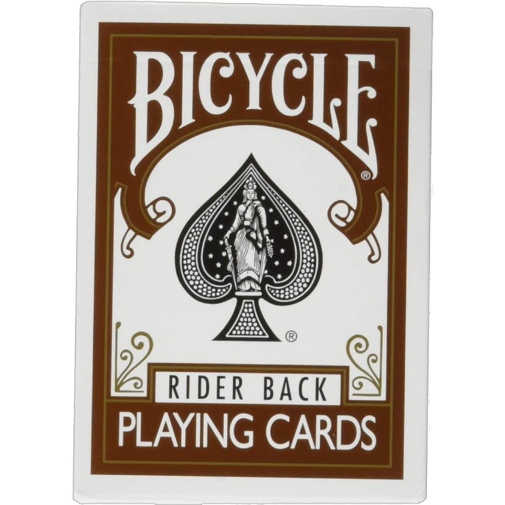 Jeu de 54 Cartes Poker Rider Back Dos marron - Bicycle