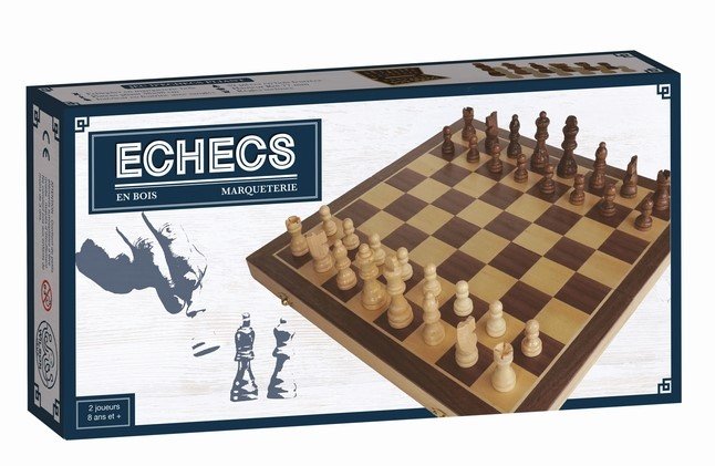 Jeu d'Echecs Bois Pliable 38 cm - Wilson Jeux
