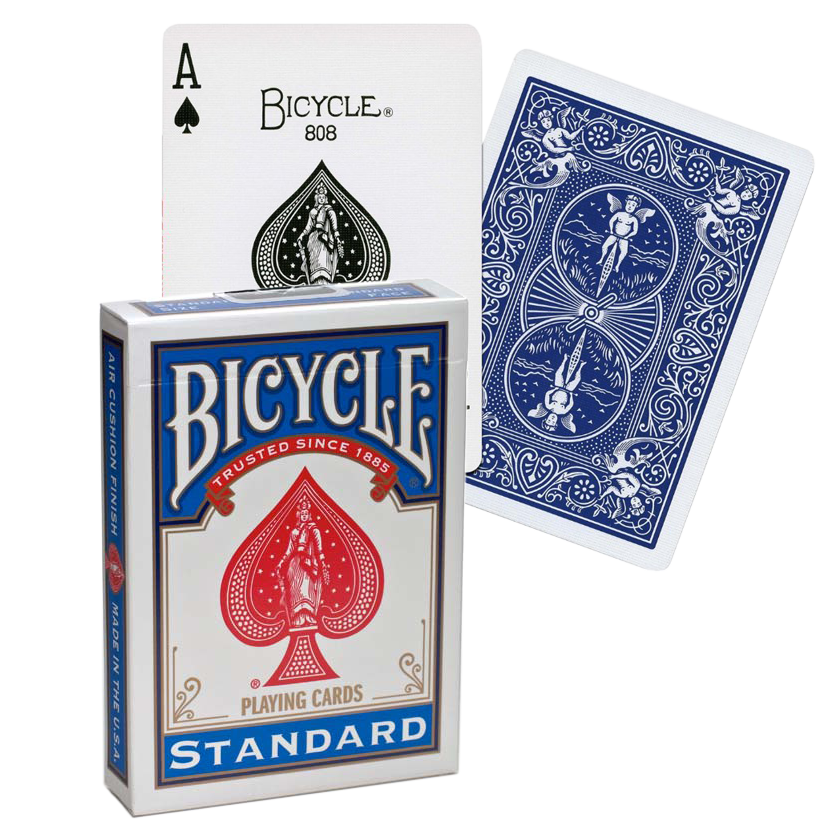 Jeu de 54 Cartes Poker Standard Dos Bleu - Bicycle
