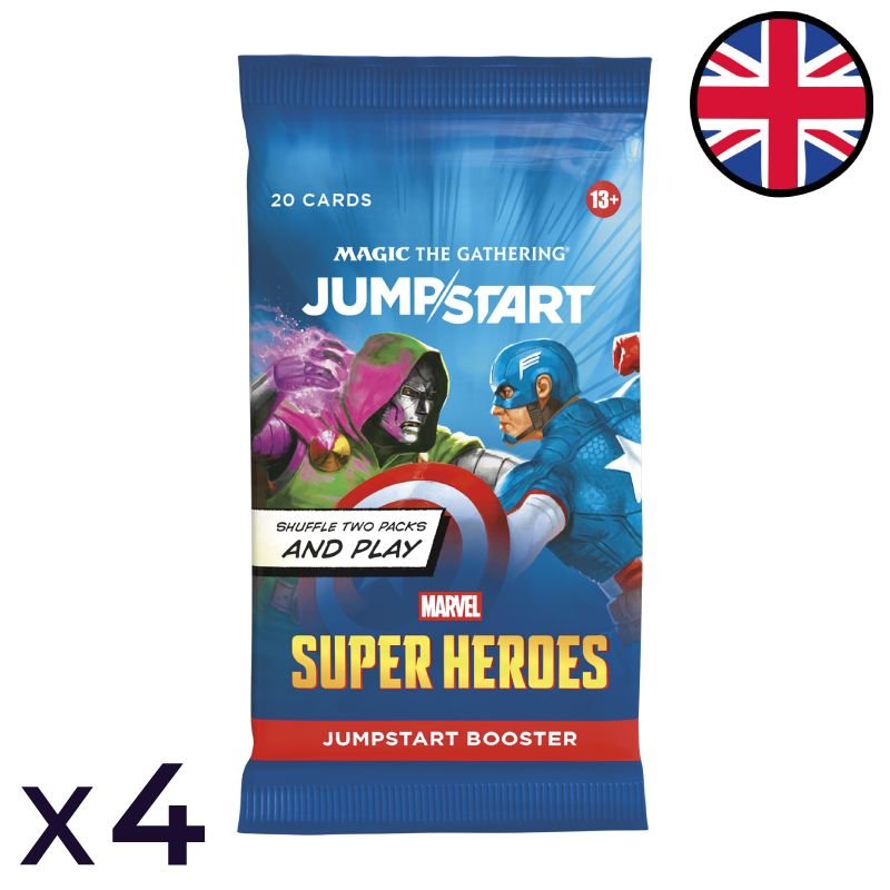 Lot de 4 boosters Jumpstart Marvel Super Heroes - Magic EN