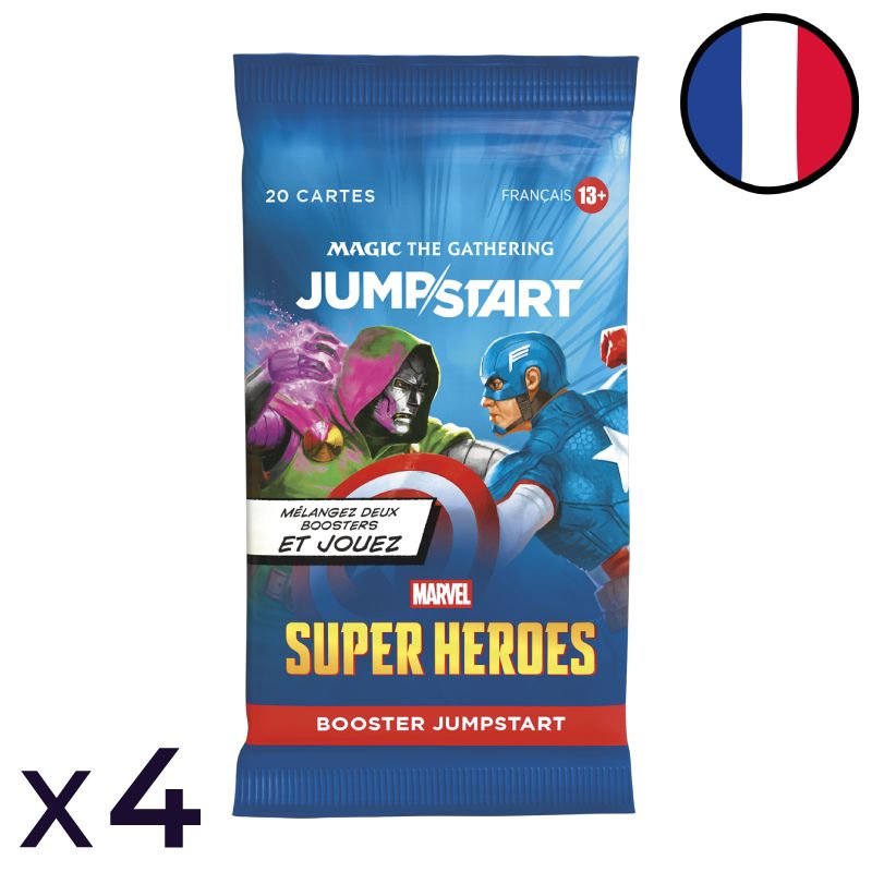 Lot de 4 boosters Jumpstart Marvel Super Heroes - Magic FR