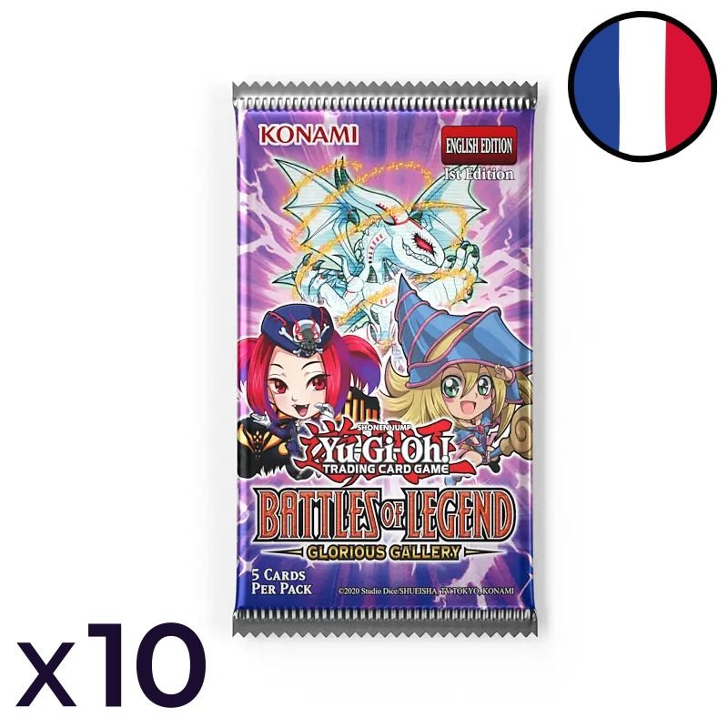 Lot de 10 boosters Batailles de Légendes : La Glorieuse Galerie - Yu-Gi-Oh! FR
