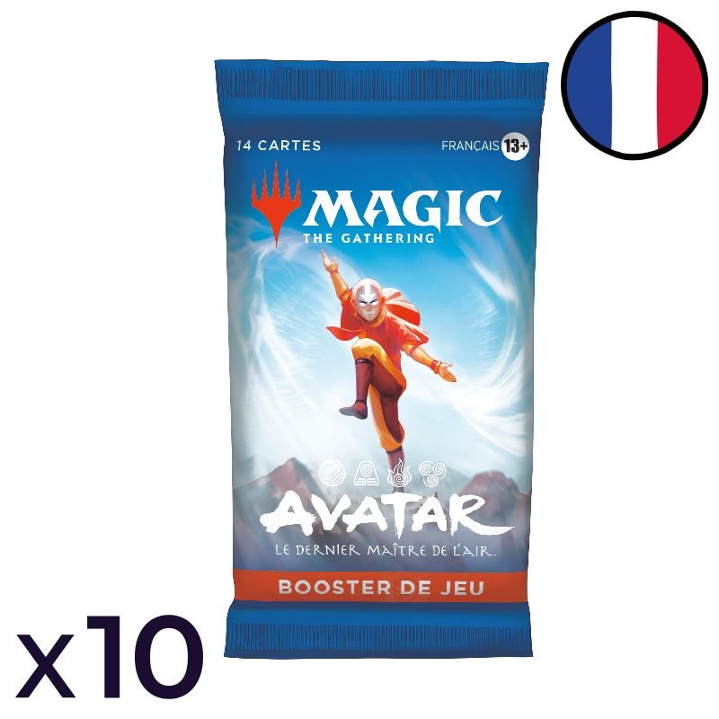 Lot de 10 boosters de jeu Magic: The Gathering | Avatar, le dernier maître de l'air - Magic FR