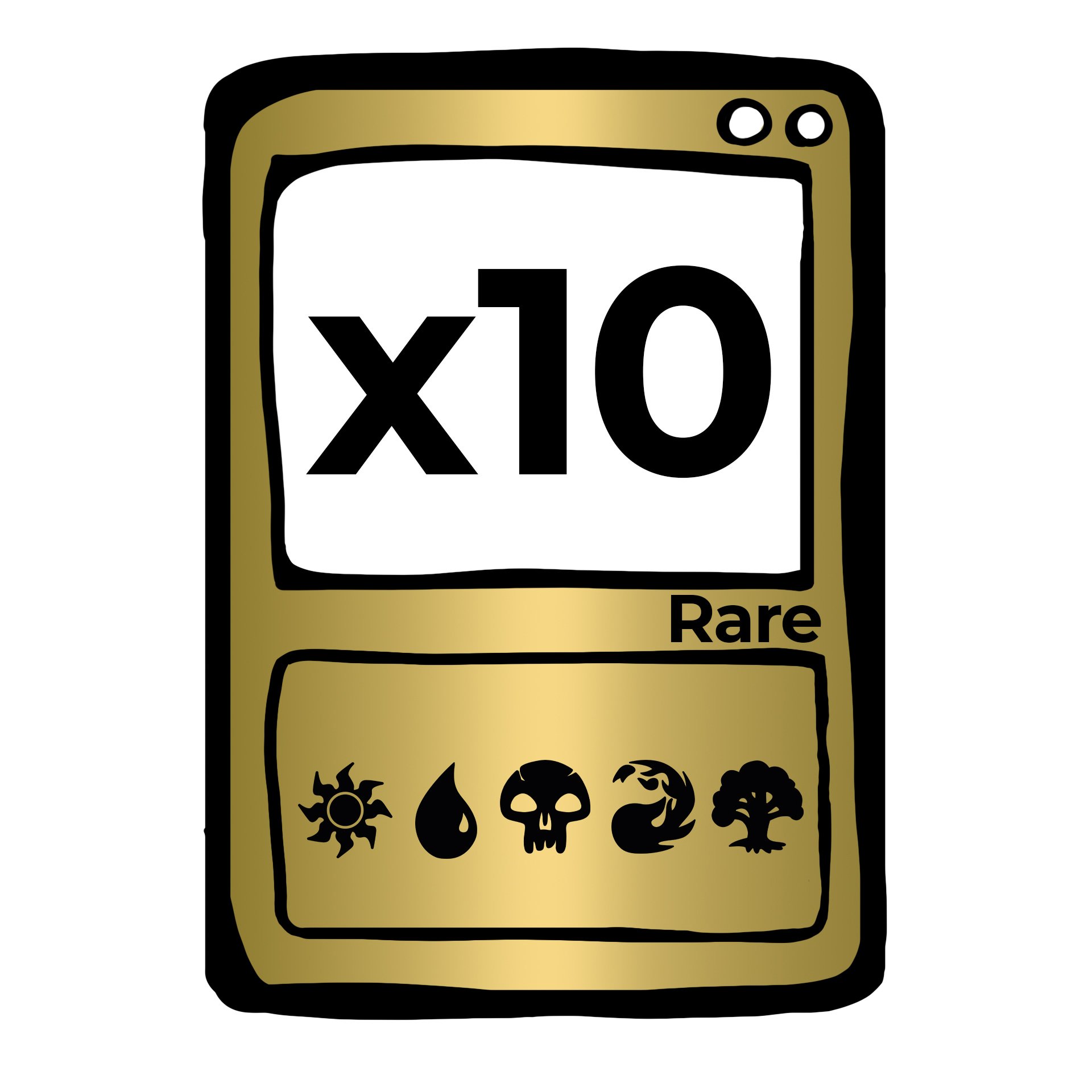 Lot de 10 Rares Multicolores - FR/EN