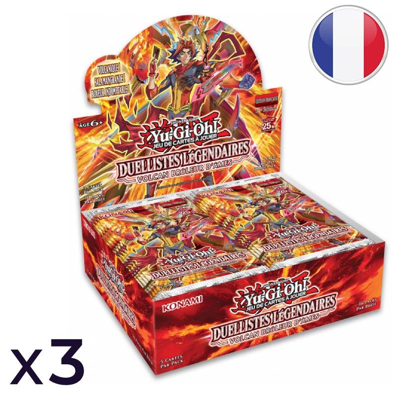 Set of 3 Displays of 36 Legendary Duelists: Soulburning Volcano Booster Packs - Yu-Gi-Oh! FR