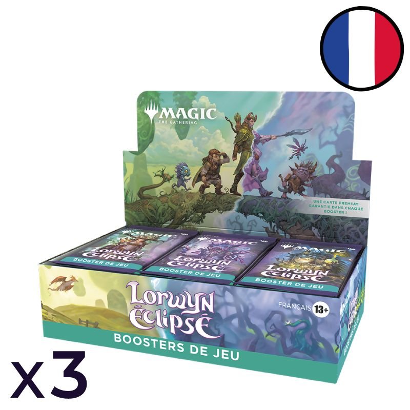 Lot de 3 boites de 30 boosters de jeu Lorwyn éclipsé - Magic FR