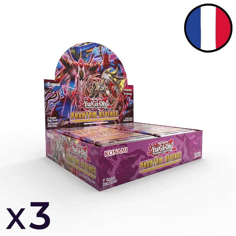 Set of 3 displays of 24 Phantom Revenge Booster Packs - Yu-Gi-Oh! FR