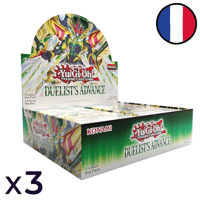 Set of 3 Displays of 24 Duelist's Advance Booster Packs - Yu-Gi-Oh! FR
