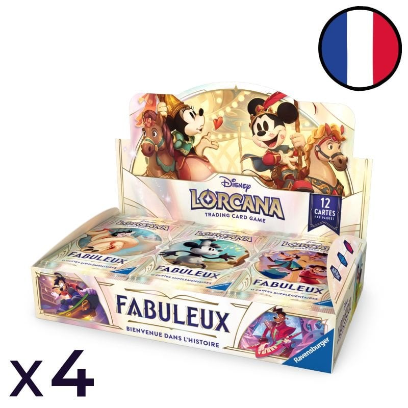 Lot de 4 Displays de 24 boosters Fabuleux Chapitre 9 - Disney Lorcana FR