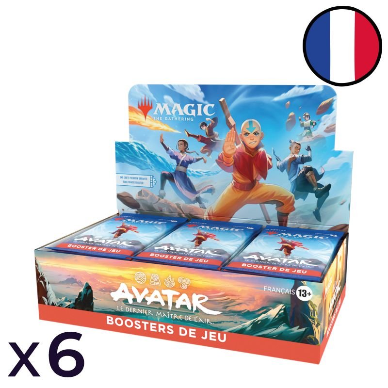 Lot de 6 boites de 30 boosters de jeu Magic: The Gathering | Avatar, le dernier maître de l'air - Magic FR